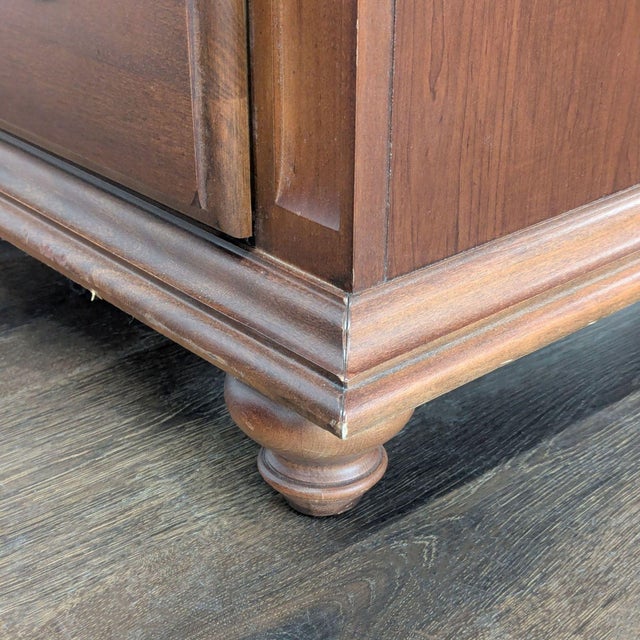 Broyhill Wooden Dresser With 5 Drawers, Classic Chestnut Finish For Sale - Image 9 of 10