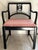 1960s Pair Vintage MCM Blowing Rock Upholstered Arm Chairs Black Wood North Carolina For Sale - Image 5 of 12