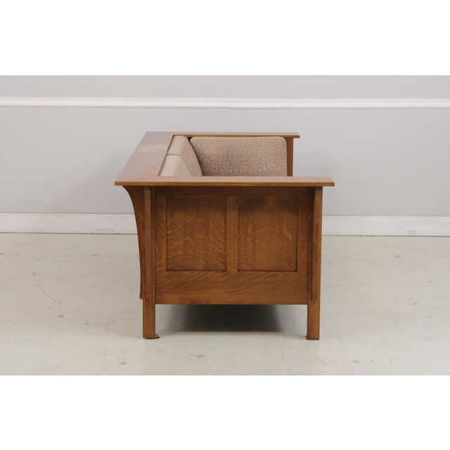 Stickley Mission Oak Prairie Settee Sofa For Sale In Philadelphia - Image 6 of 18