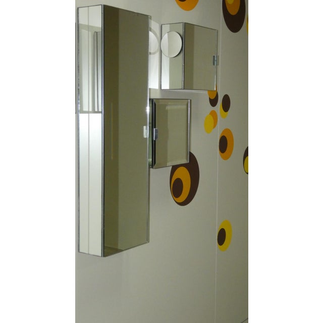 Vintage Italian Mirrored Cabinets, 1970s, Set of 3 For Sale - Image 10 of 18