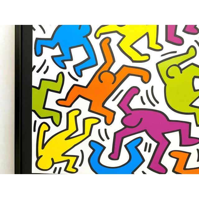 1990s Keith Haring Estate Vintage 1999 Lithograph Print Framed Large Pop Art Poster " Untitled " 1983 For Sale - Image 5 of 13