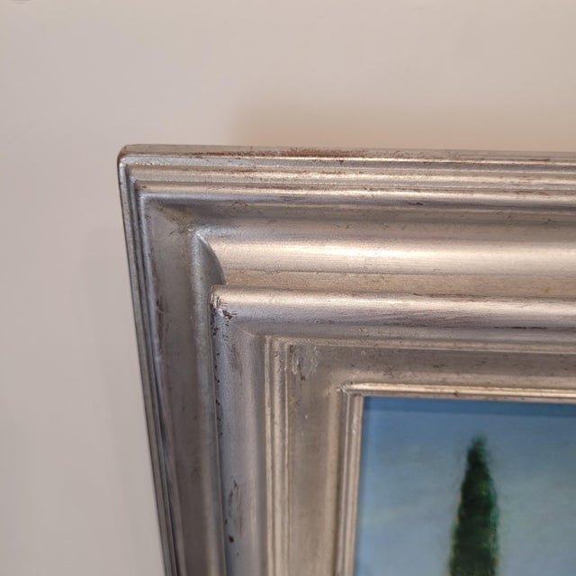 René Genis, The Alley of the Cypresses, 1970s, Oil on Canvas For Sale - Image 15 of 18