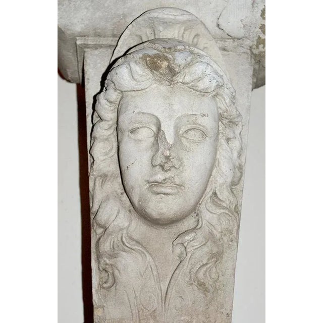 Neoclassical Terracotta Pedestal With the Face of Athena For Sale - Image 3 of 6
