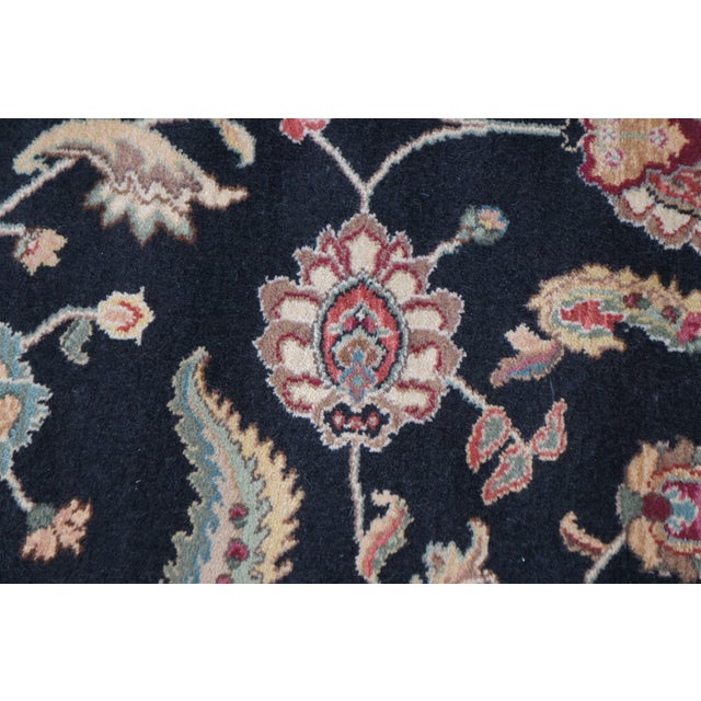 Karastan Ashara 100% Wool Agra Black Acanthus Palmette 549 Area Rug Carpet 6 X 9 For Sale - Image 9 of 14