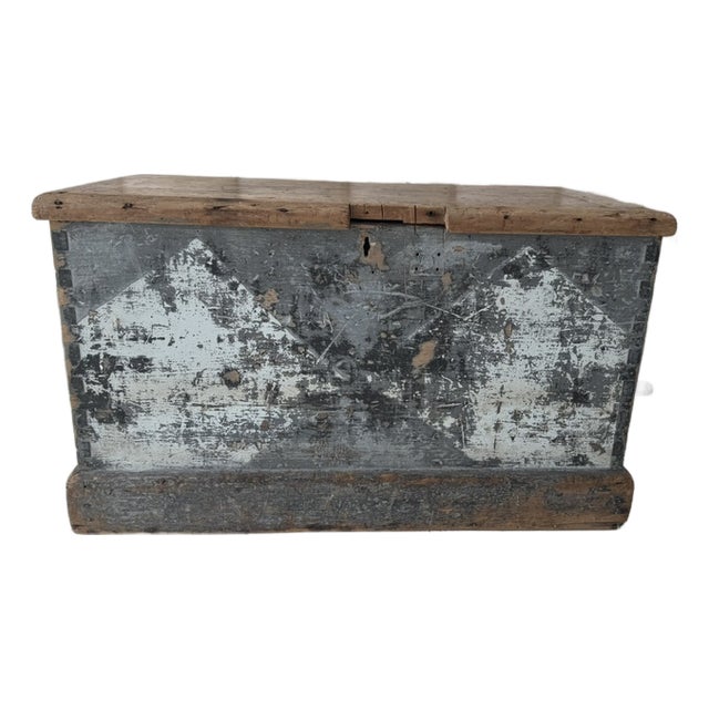 1800s Swedish Painted Chest For Sale