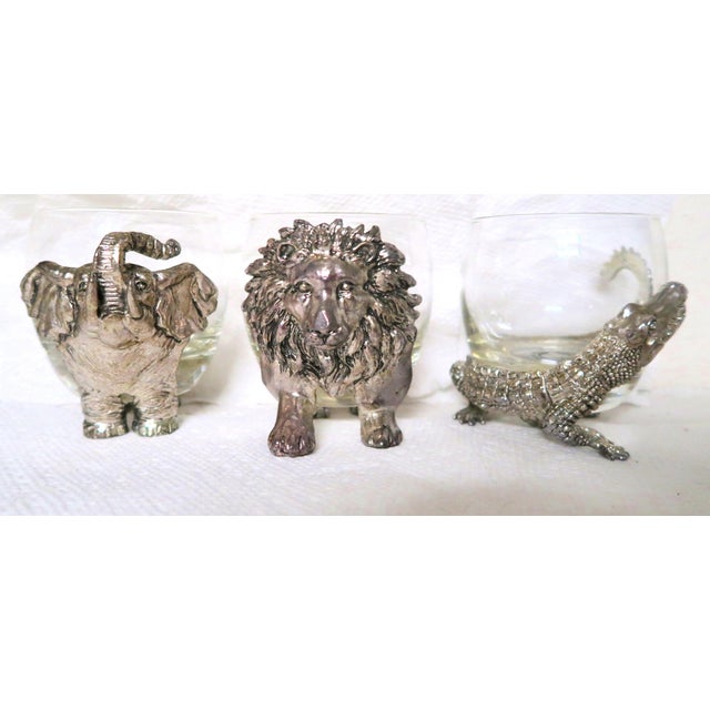 1990s 1990s Arthur Court - Three Rare Discontinued Safari Series With Feet - The Alligator, the Lion, the Elephant - 3 pcs For Sale - Image 5 of 9