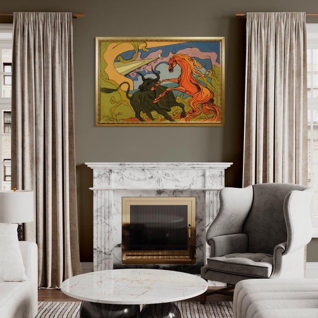 Italian Artist, Surrealist Composition, 20th Century, Mixed Media For Sale - Image 9 of 16