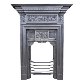 Edwardian Cast Iron Combination Fireplace Surround For Sale