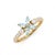This ethereal ring captures a soft, serene beauty with its light blue, aquamarine-toned floral design. Featuring the same...