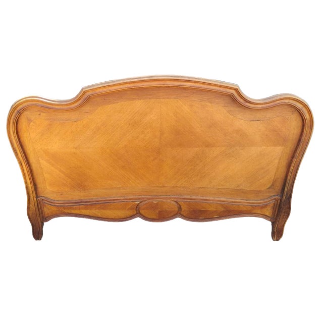 French Provincial Antique French Provençal Carved Wood Bed With Warm Honey-Toned Patina. For Sale - Image 3 of 9
