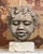 Exquisite Hand-Carved Sandstone Putto/Cherub Head Sculpture on Natural Stone Base For Sale - Image 12 of 13