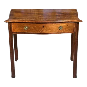 Late 19th Century Antique George Iii Style Mahogany Serpentine Architect's Table