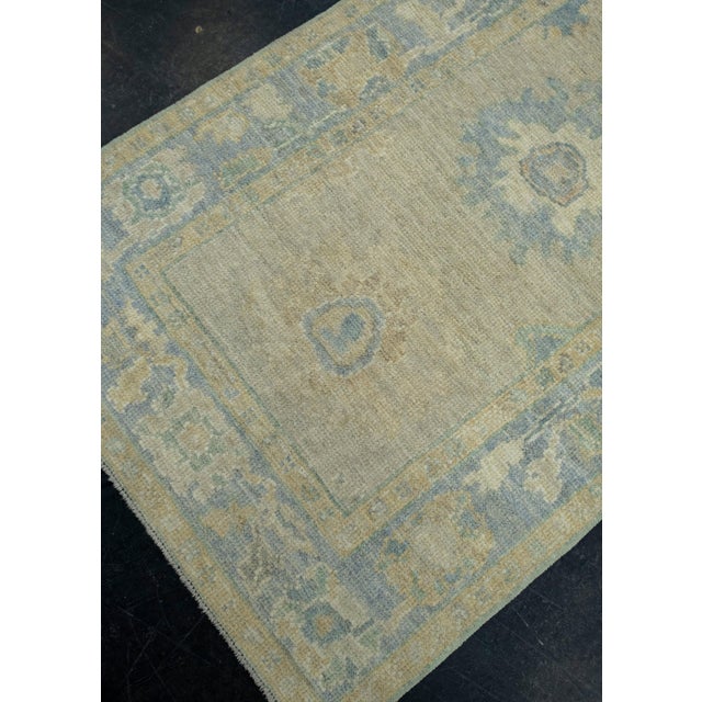 Turkish Turkish Oushak Runner Rug 3' x 6'9" #17303 For Sale - Image 3 of 8