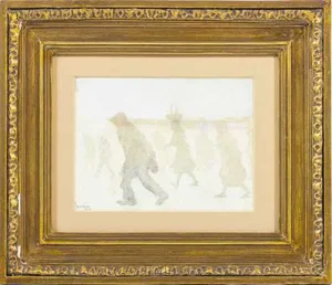 Landscape with Figures, Watercolor