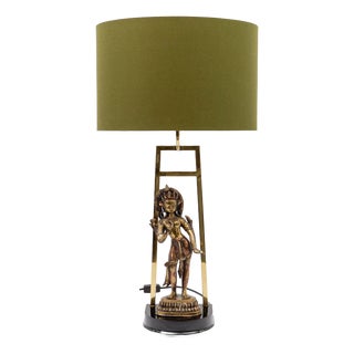 Vintage Tara Buddha Statue Table Lamp, 1960s For Sale