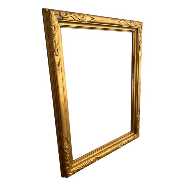 Vintage, Large Giltwood Art Nouveau Frame For Sale - Image 4 of 12