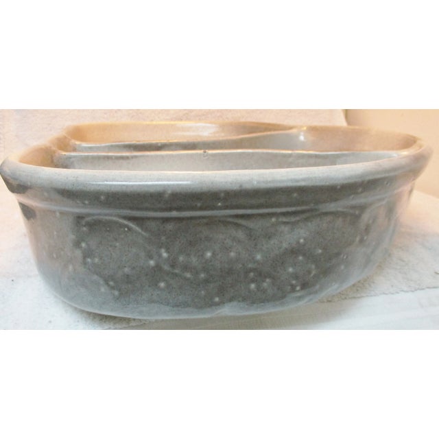 Mid-Century Modern Manley Pottery Gray Divided Planter For Sale - Image 9 of 13