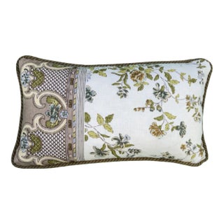 Canton Rose by Bailey & Griffin Rectangle Decorative Pillow With Down Feather Insert For Sale