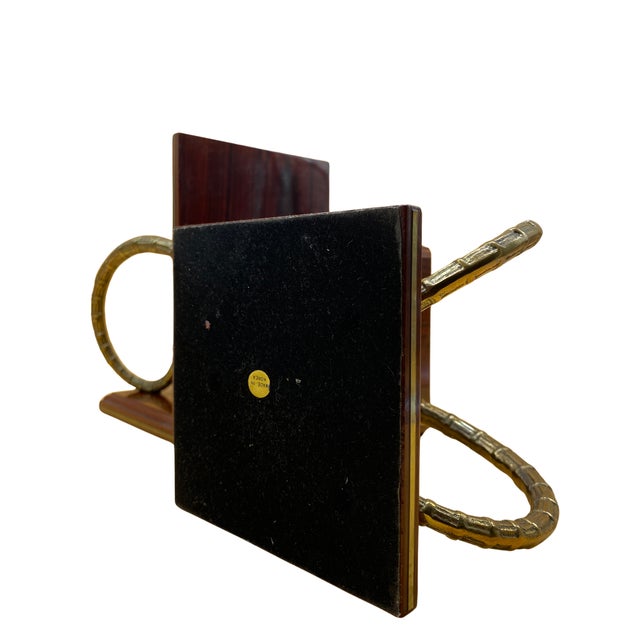 1960s Vintage Art Deco Style Ram Head Bookends, Hollywood Regency Sculptural Bookends For Sale - Image 5 of 5