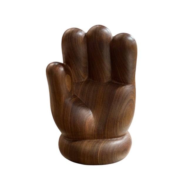 Brown KAWS, Rare Carved Wood Kaws Hand Sculpture More Gallery Switzerland Wooden Toy Art, 2016 For Sale - Image 8 of 10