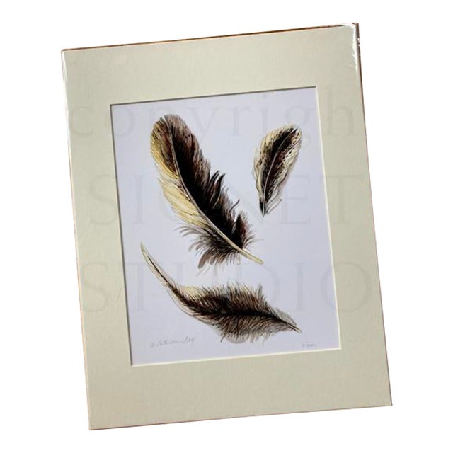 Feather I Art Print, Drawing of Forest, Nature, Farm, Birds, Gifts, Decor For Sale