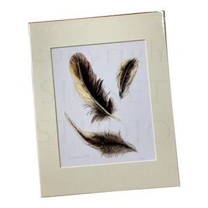 Feather I Art Print, Drawing of Forest, Nature, Farm, Birds, Gifts, Decor