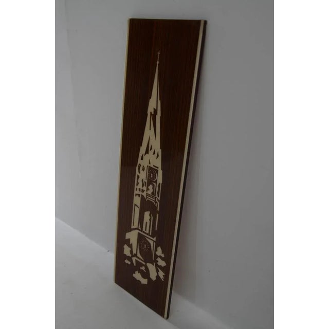 1960s Veneer Image of Church Tower, 1960s For Sale - Image 5 of 13