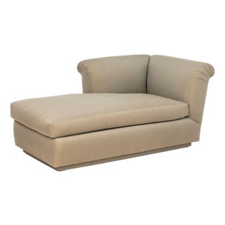 R. Jones Golden Sheen Upholstered Chaise Longue For Sale