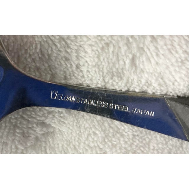 Vintage Eldan Ebosi Stainless Steel Flatware 20 Piece Set Black Handle Danish Modern, Circa 60’s For Sale - Image 12 of 12