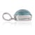 Contemporary Minimalist Cushion Cut 4.96 Ct Aquamarine Bezel Set Solitaire Pendant in 925 Silver For Sale - Image 3 of 12