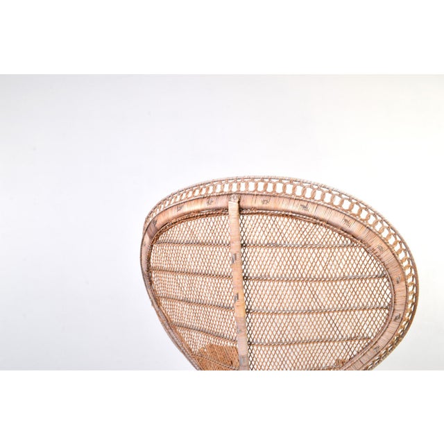 Mid-Century Modern Wicker Peacock Emmanuelle Chair from Kok Maison, 1970s For Sale - Image 14 of 16