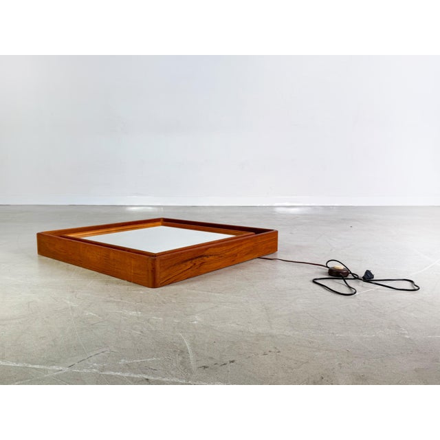 Mid-Century Modern Mid-Century Illuminated Mirror in Teak from Pedersen & Hansen For Sale - Image 3 of 13