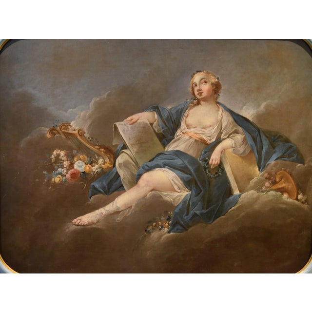Pierre Charles Trémolières, Allegory of Poetry, 1730, Oil on Canvas, Framed For Sale - Image 6 of 13