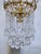 Traditional Mid 20th Century Gold Frame Layered Chandelier For Sale - Image 3 of 7
