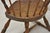 Wood Antique French Country Colonial Chestnut Oak Wood Small Bowed Windsor Arm Chair For Sale - Image 7 of 12