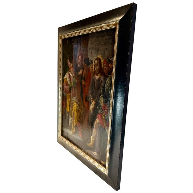 Religious Late 16th or Early 17th Century Flemish School Oil on Panel For Sale - Image 3 of 4