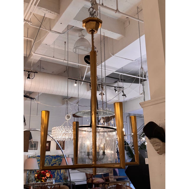 Modern Thomas O'Brien for Visual Comfort Galahad Small Brass Chandelier For Sale - Image 3 of 12