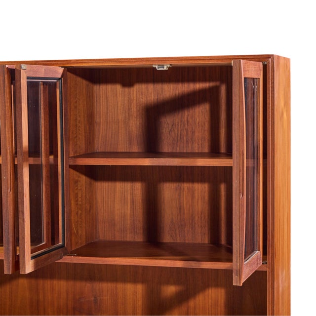 Wood Jack Cartwright for Founders Mid Century Walnut and Cane Credenza With Hutch For Sale - Image 7 of 12