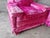 Art Deco 1940s Art Deco Pink Crushed Velvet Arm Chairs - Set of 2 For Sale - Image 3 of 6
