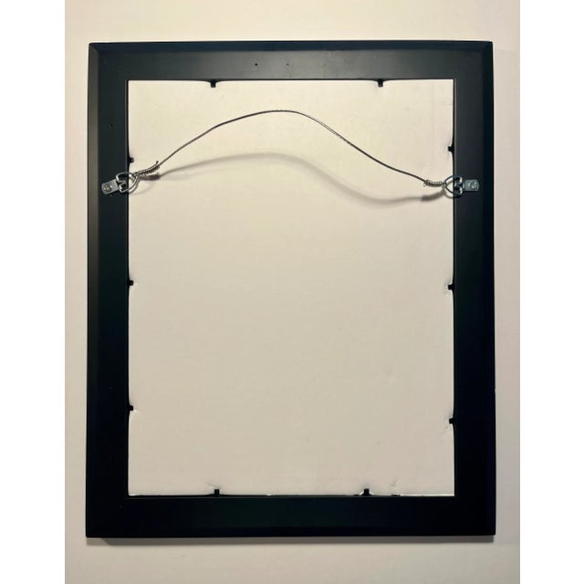 Black 1990s Vintage Hand Colored White Cat Etching by California Artist Marcos Guerrero, Framed For Sale - Image 8 of 8