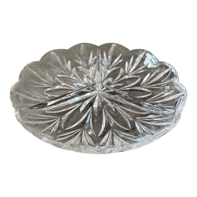 Marquis by Waterford Three-Section Crystal Relish Serving Bowl For Sale