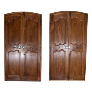 Two Pairs of 18th-Century French Walnut Communication Doors For Sale