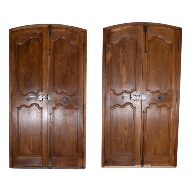 Two Pairs of 18th-Century French Walnut Communication Doors For Sale