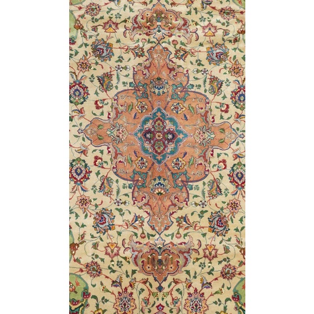Modern Vintage Tabriz Rug 6'2'' x 8'8'' For Sale - Image 3 of 11