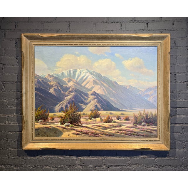 Paul Grimm -Spring 1957 Mojave Desert Amazing Landscape -Oil painting California Impressionist oil painting on canvas-...