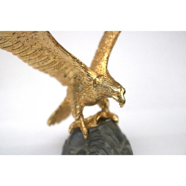 Mid 20th Century American Eagle by Tripp Gilt Bronze Figurine For Sale - Image 5 of 11