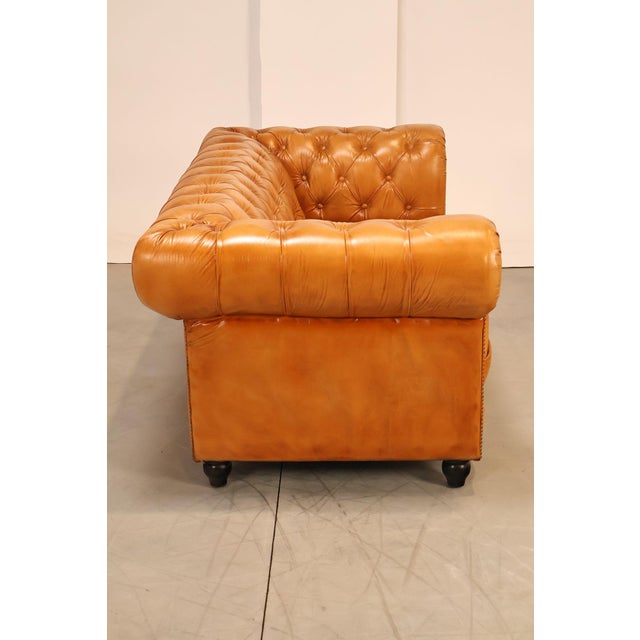 Tufted Leather Chesterfield Sofa For Sale - Image 13 of 16