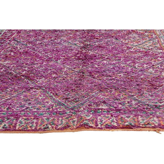 Berber Tribes of Morocco Vintage Beni M'Guild Moroccan Rug, 06'02 X 11'11 For Sale - Image 4 of 10