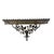 Rectangular Shelves in Polychrome Lacquered Wrought Iron, Early 1900s, Set of 2 For Sale - Image 3 of 8