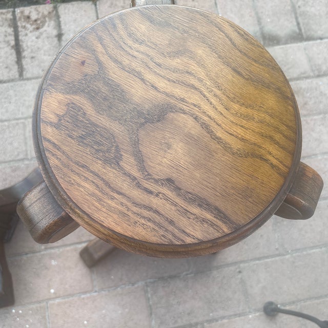Arts and Crafts Oak Plant Stands-a Pair For Sale In Reno/Lake Tahoe - Image 6 of 8